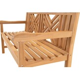 Lesli Living - Loveseat Cross - Zwart - 150x64x92cm