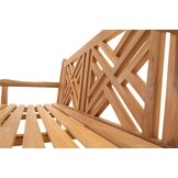 Lesli Living - Loveseat Cross - Zwart - 150x64x92cm