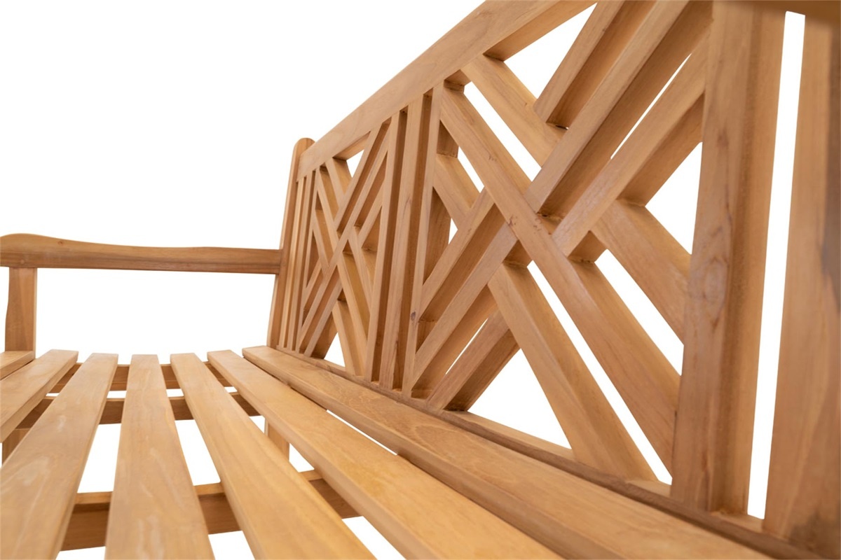 Lesli Living - Loveseat Cross - Zwart - 150x64x92cm