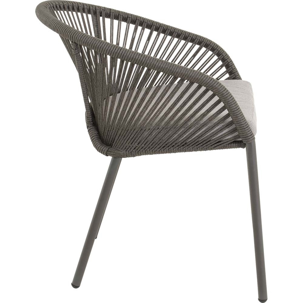 Lesli Living - Bistrostoel Hirado - Grijs - 56,5x60x74cm