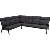 Lesli Living - Loungebank Florence - Antraciet - 200x85x94cm