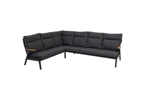 Lesli Living - Loungebank Florence - Antraciet - 200x85x94cm