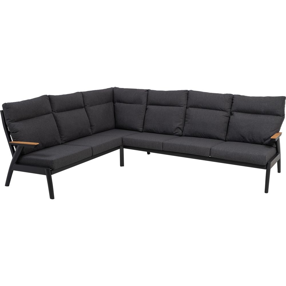 Lesli Living - Loungebank Florence - Antraciet - 200x85x94cm
