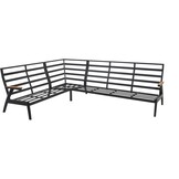 Lesli Living - Loungebank Florence - Antraciet - 200x85x94cm