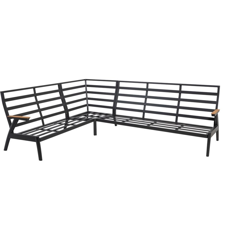 Lesli Living - Loungebank Florence - Antraciet - 200x85x94cm