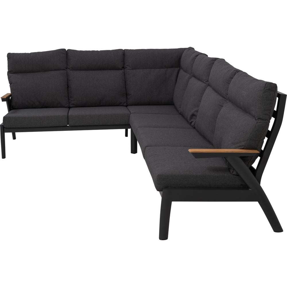 Lesli Living - Loungebank Florence - Antraciet - 200x85x94cm