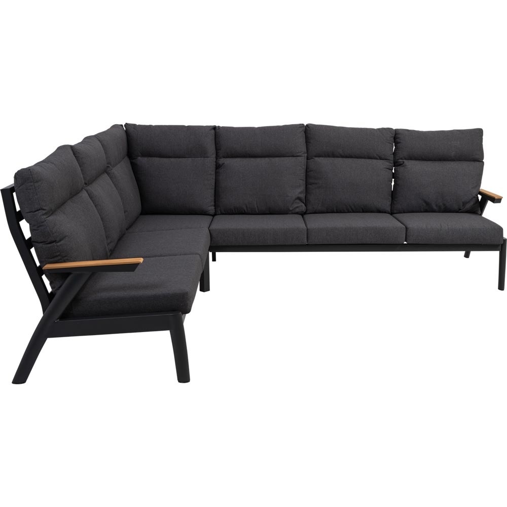 Lesli Living - Loungebank Florence - Antraciet - 200x85x94cm