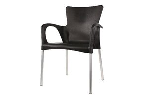 Lesli Living - Bistrostoel Bella - Zwart - 52x55x85cm