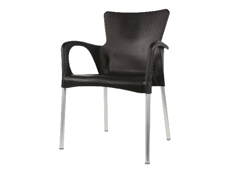 Lesli Living - Bistrostoel Bella - Zwart - 52x55x85cm