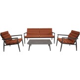Lesli Living - Loungebank Harper - Rood - 168x76x72cm