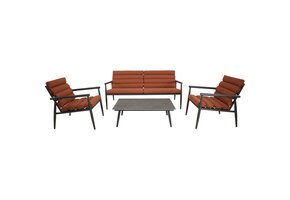 Lesli Living - Loungebank Harper - Rood - 168x76x72cm