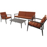 Lesli Living - Loungebank Harper - Rood - 168x76x72cm