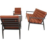 Lesli Living - Loungebank Harper - Rood - 168x76x72cm