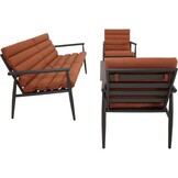 Lesli Living - Loungebank Harper - Rood - 168x76x72cm