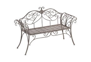 Lesli Living - Loveseat Viva la Vida - Grijs - 133x47x90cm