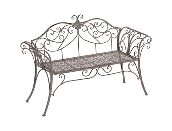 Lesli Living - Loveseat Viva la Vida - Grijs - 133x47x90cm