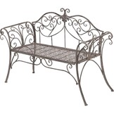 Lesli Living - Loveseat Viva la Vida - Grijs - 133x47x90cm