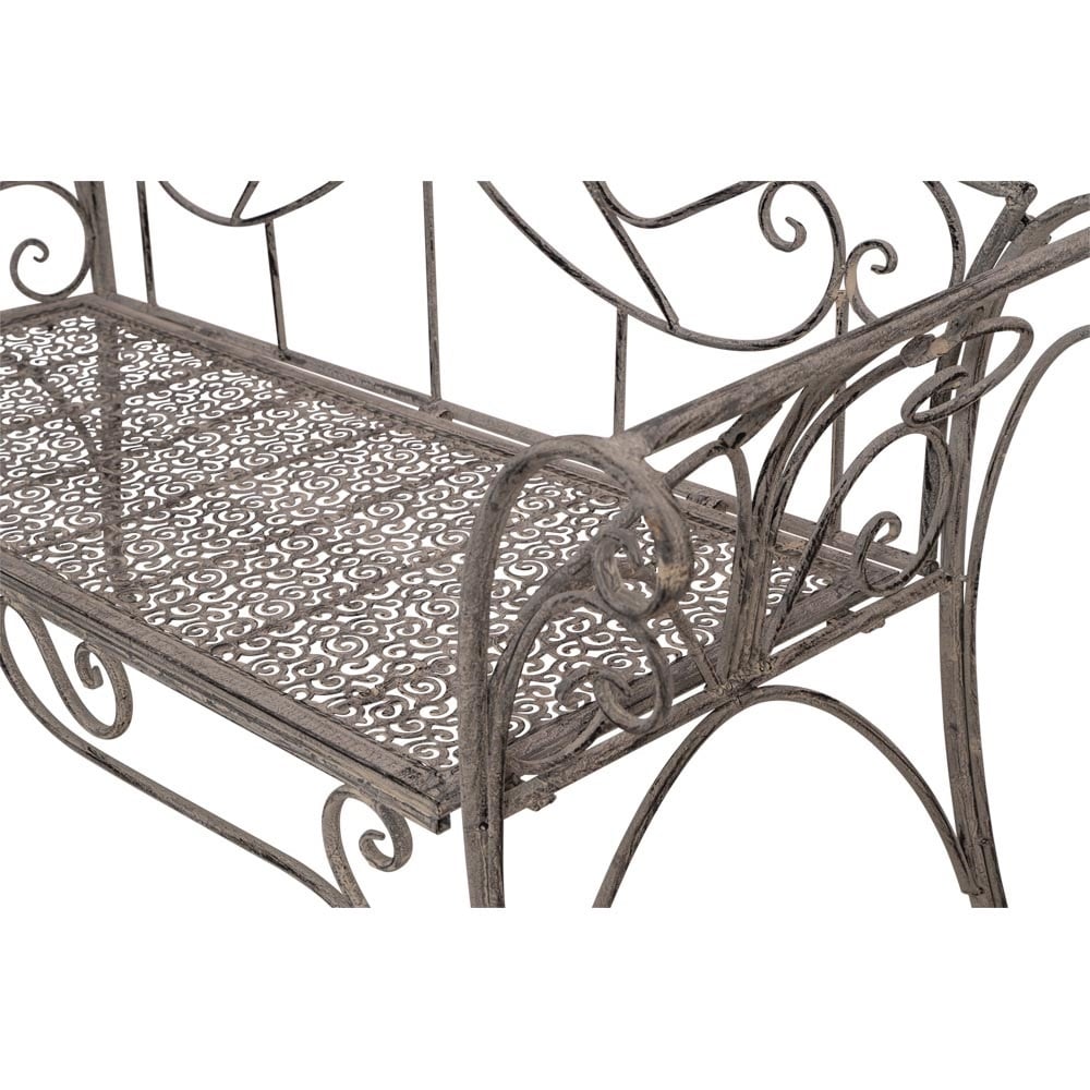 Lesli Living - Loveseat Viva la Vida - Grijs - 133x47x90cm