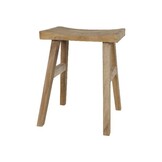 Lesli Living - Krukje teak - Zwart - 40x30x50cm