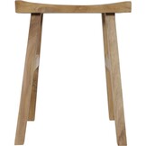 Lesli Living - Krukje teak - Zwart - 40x30x50cm