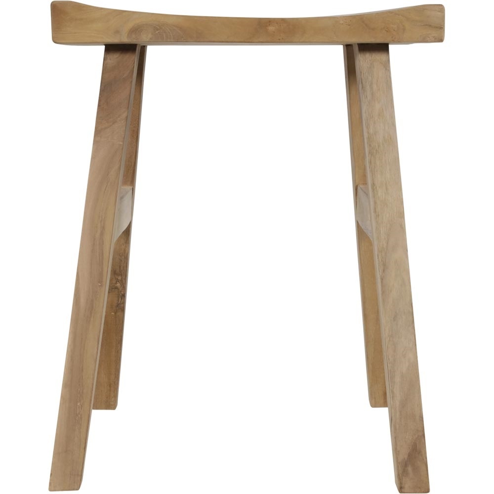 Lesli Living - Krukje teak - Zwart - 40x30x50cm