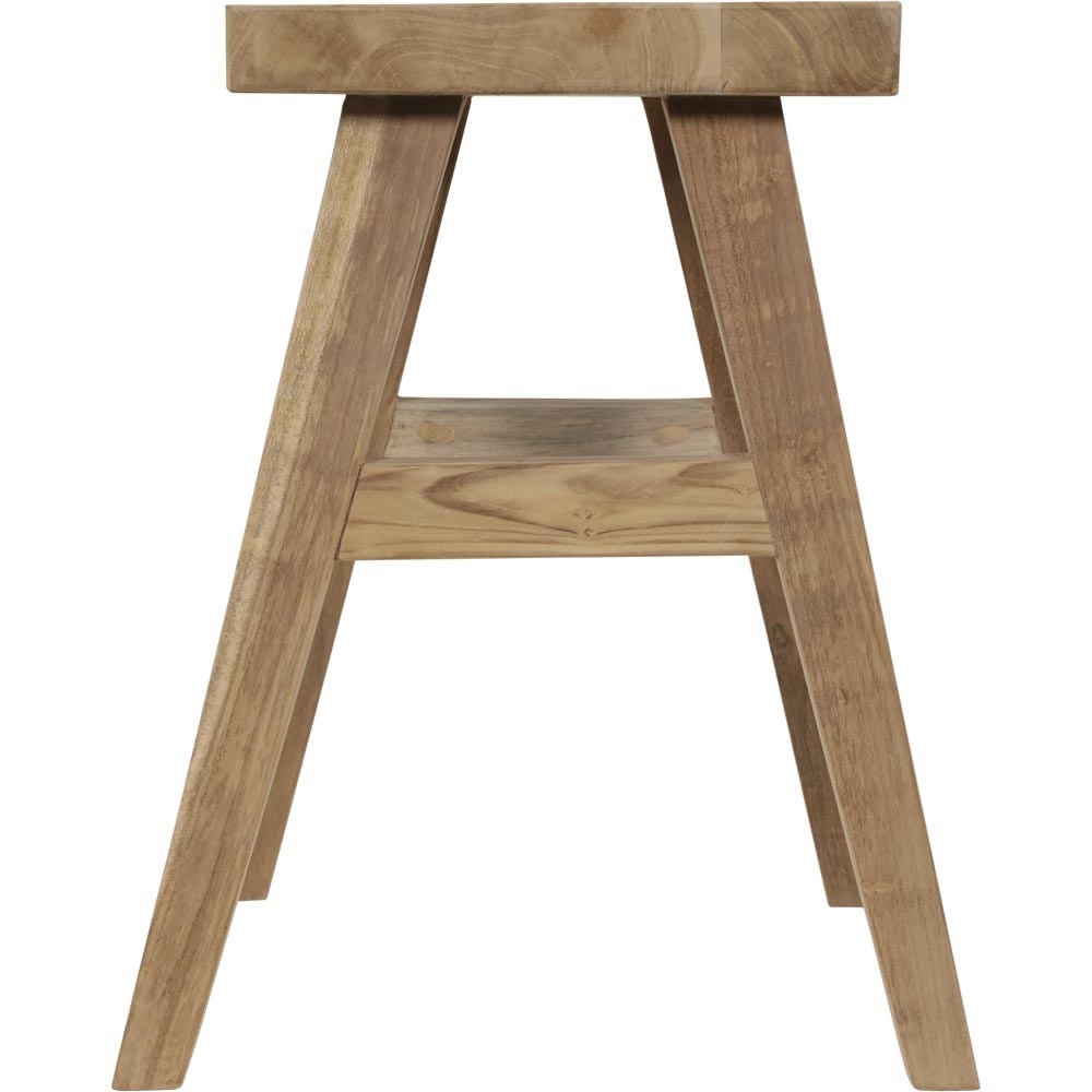 Lesli Living - Krukje teak - Zwart - 40x30x50cm