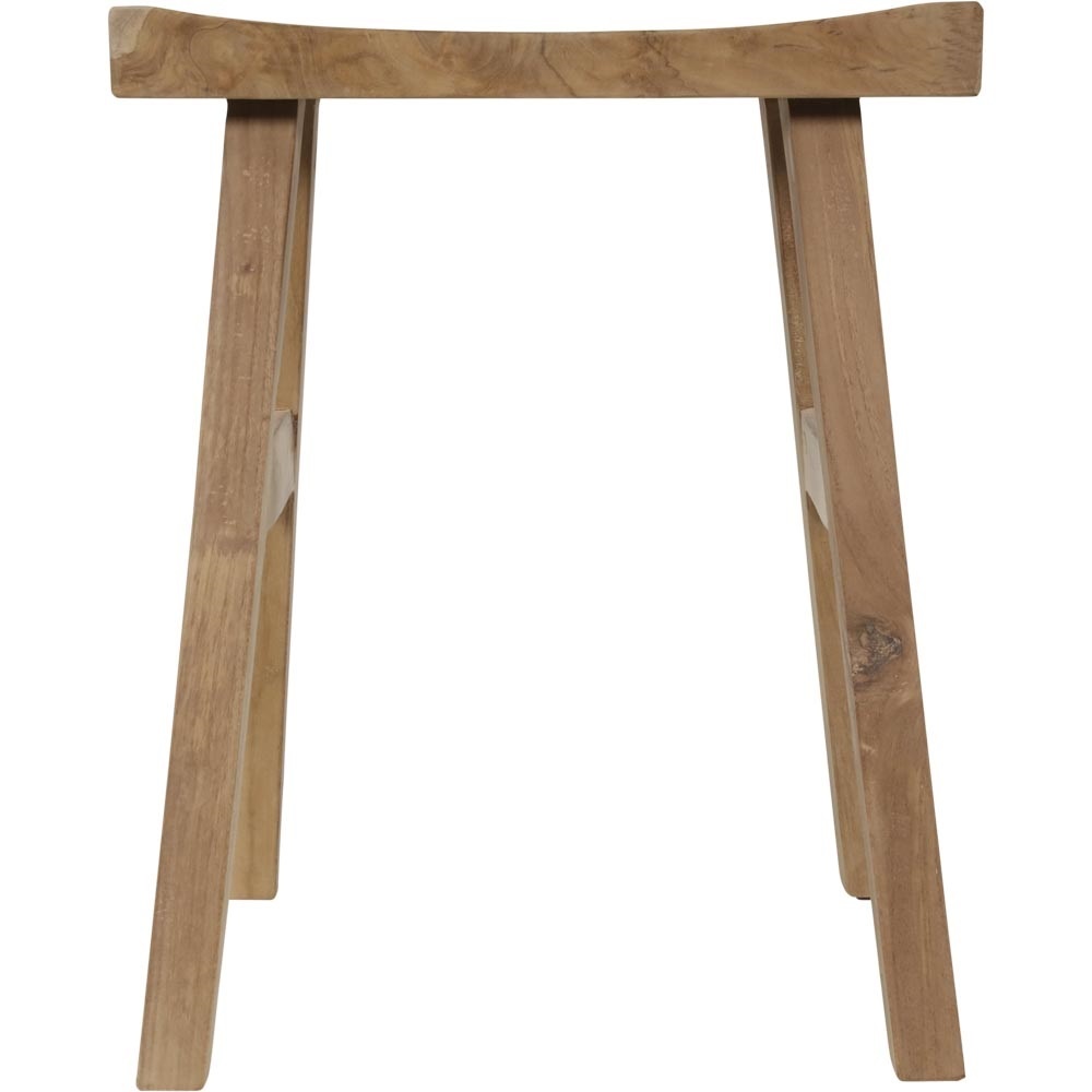 Lesli Living - Krukje teak - Zwart - 40x30x50cm