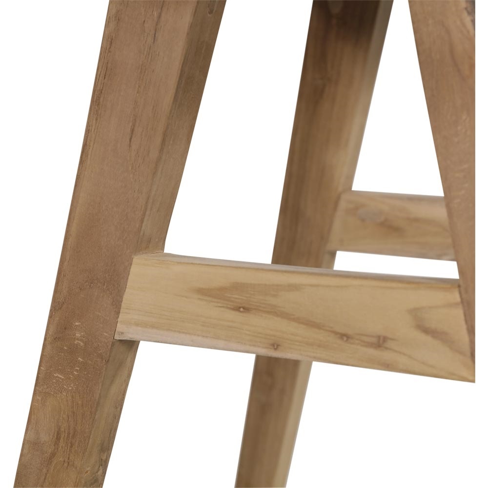 Lesli Living - Krukje teak - Zwart - 40x30x50cm