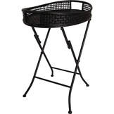 Lesli Living - Tuintafel Levi - Zwart - 55x38x62cm