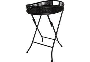 Lesli Living - Tuintafel Levi - Zwart - 55x38x62cm