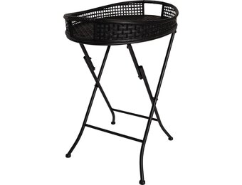 Lesli Living - Tuintafel Levi - Zwart - 55x38x62cm