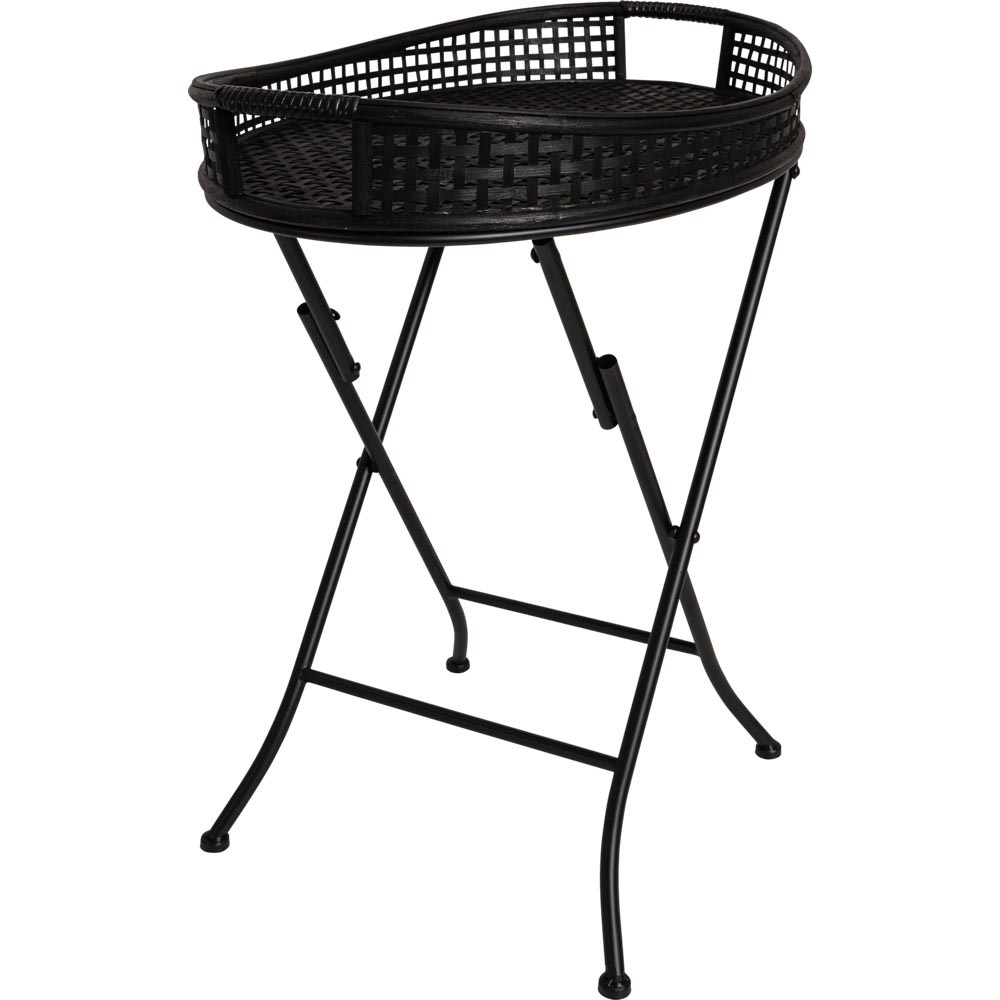 Lesli Living - Tuintafel Levi - Zwart - 55x38x62cm