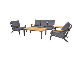 Lesli Living - Loungebank Donnan - Antraciet - 175x99x79cm