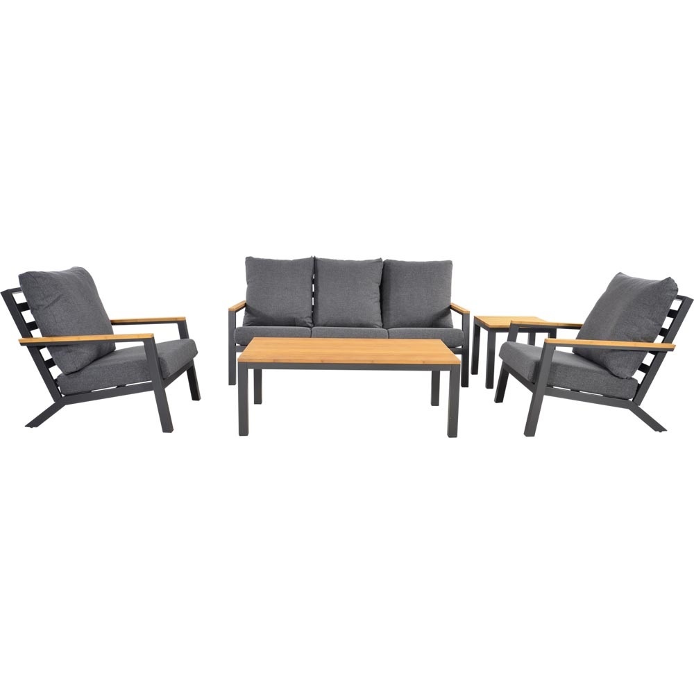 Lesli Living - Loungebank Donnan - Antraciet - 175x99x79cm