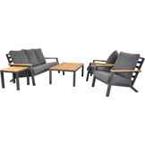 Lesli Living - Loungebank Donnan - Antraciet - 175x99x79cm