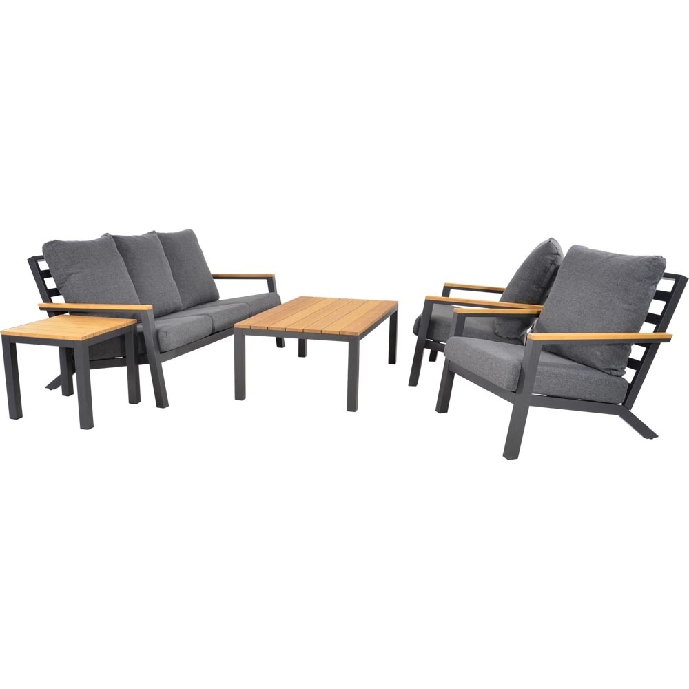 Lesli Living - Loungebank Donnan - Antraciet - 175x99x79cm