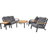 Lesli Living - Loungebank Donnan - Antraciet - 175x99x79cm