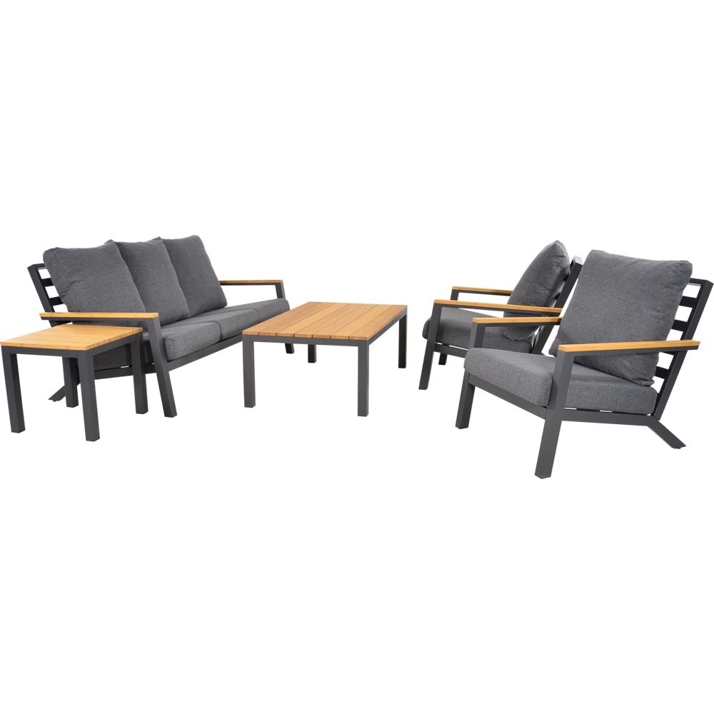 Lesli Living - Loungebank Donnan - Antraciet - 175x99x79cm