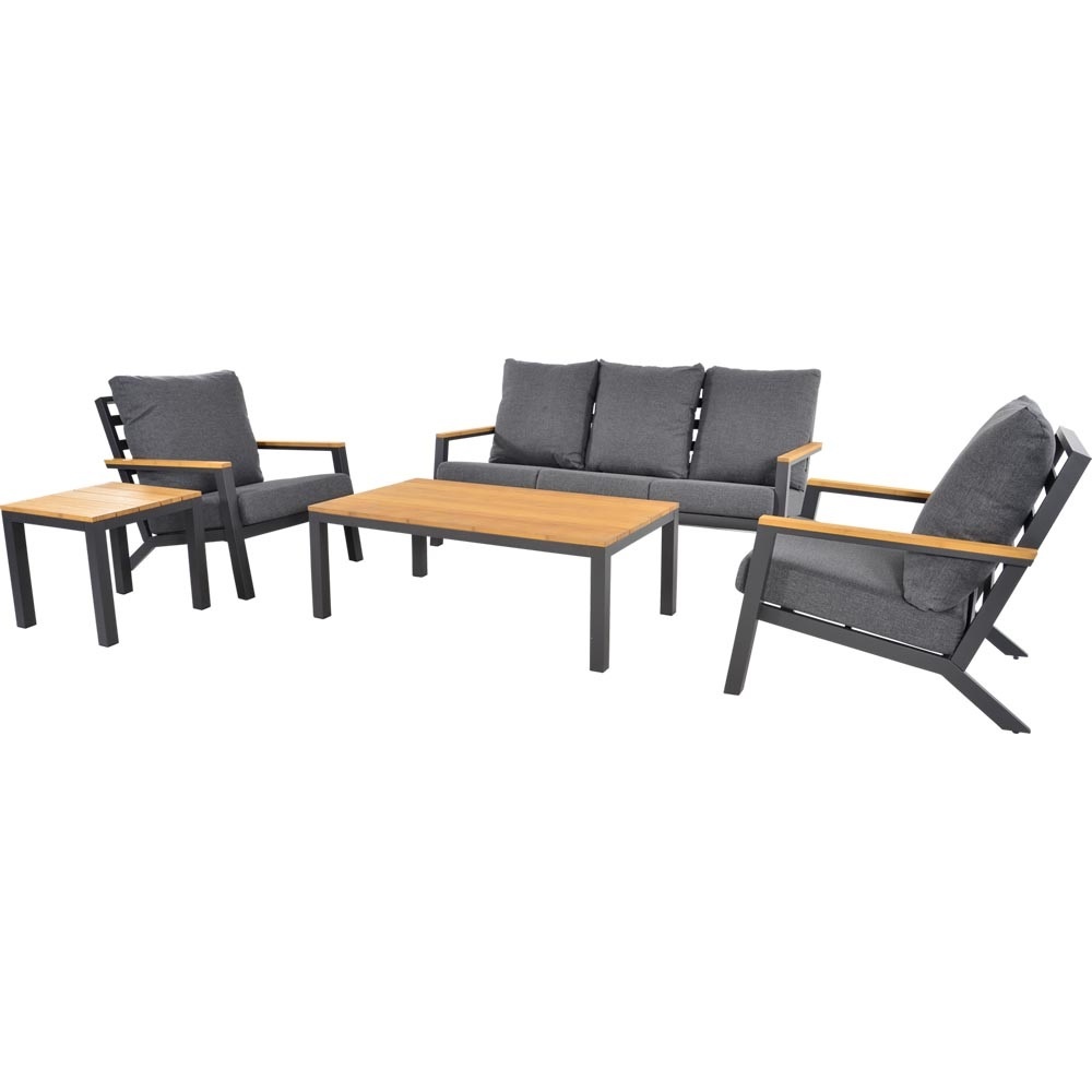 Lesli Living - Loungebank Donnan - Antraciet - 175x99x79cm