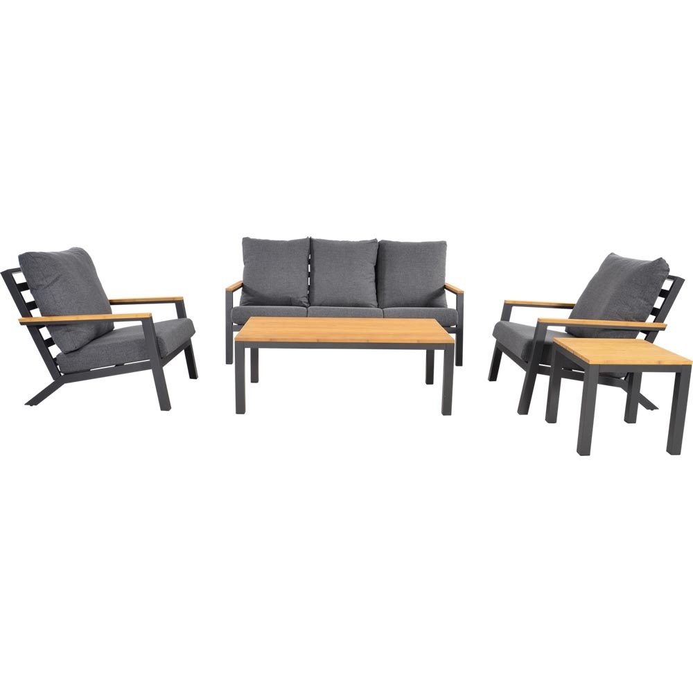 Lesli Living - Loungebank Donnan - Antraciet - 175x99x79cm