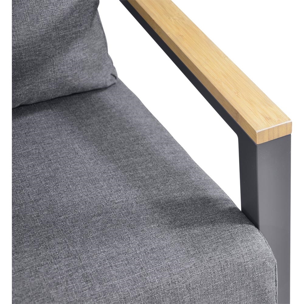 Lesli Living - Loungebank Donnan - Antraciet - 175x99x79cm