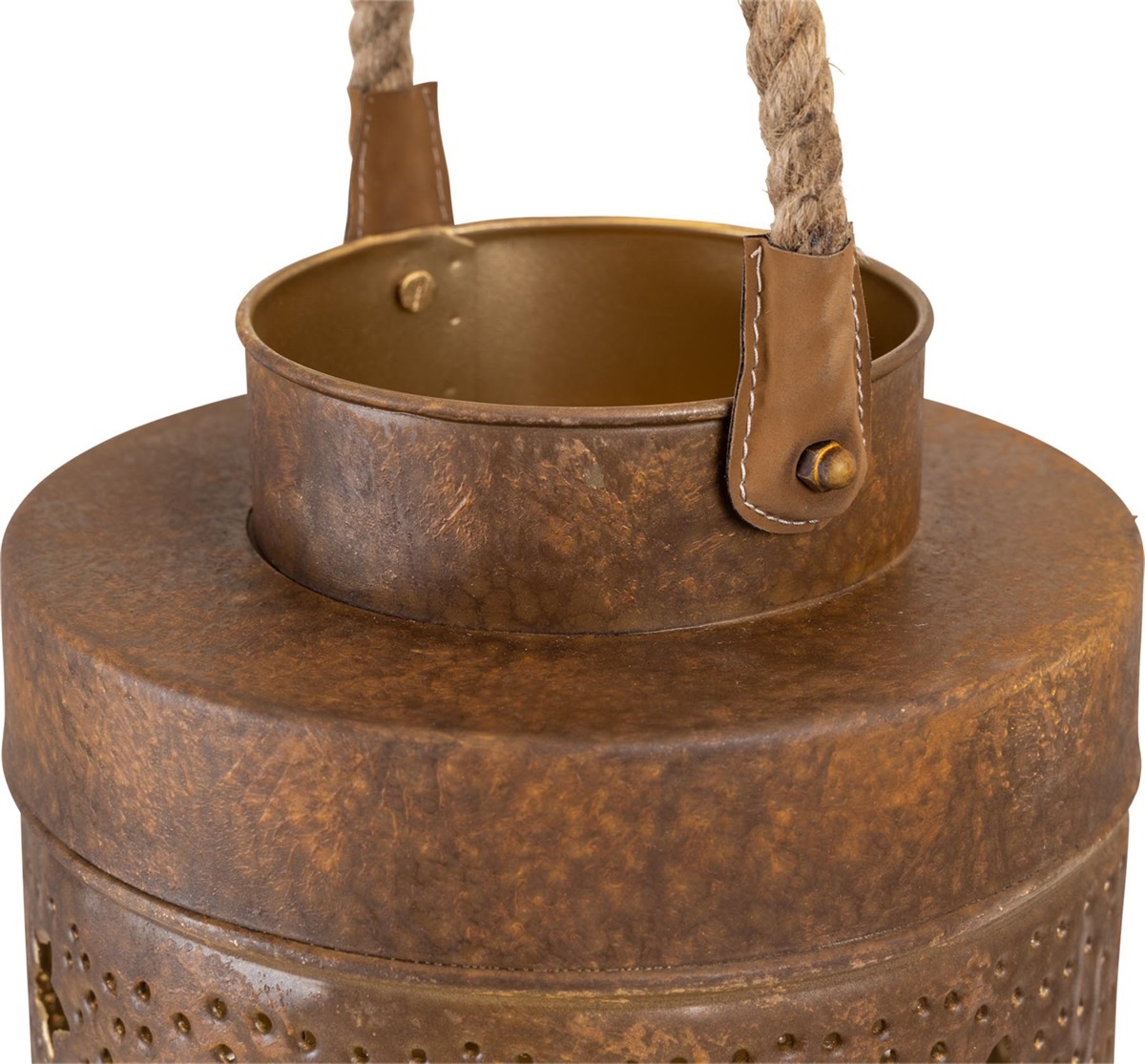 Lesli Living - Lantaarn Wave - Zwart - Ø42x20cm