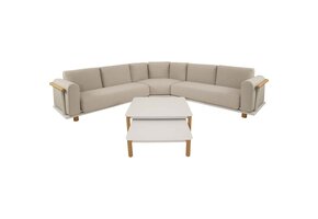 Lesli Living - Loungebank Mezio - Beige - 86x86x28cm