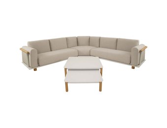 Lesli Living - Loungebank Mezio - Beige - 86x86x28cm