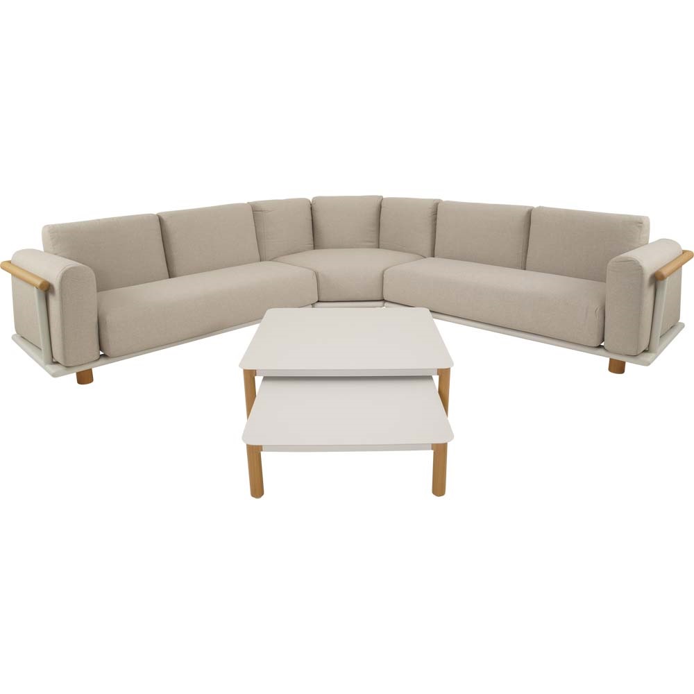 Lesli Living - Loungebank Mezio - Beige - 86x86x28cm
