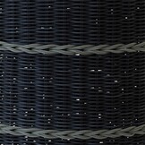 Lesli Living - Poef Saigon - Zwart - Ø41x40cm