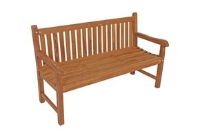 Lesli Living - Loveseat teak - Zwart - 150x65x92cm