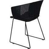 Lesli Living - Bistrostoel Orly - Zwart - 58,5x45,5∕53x79cm - Set van 4