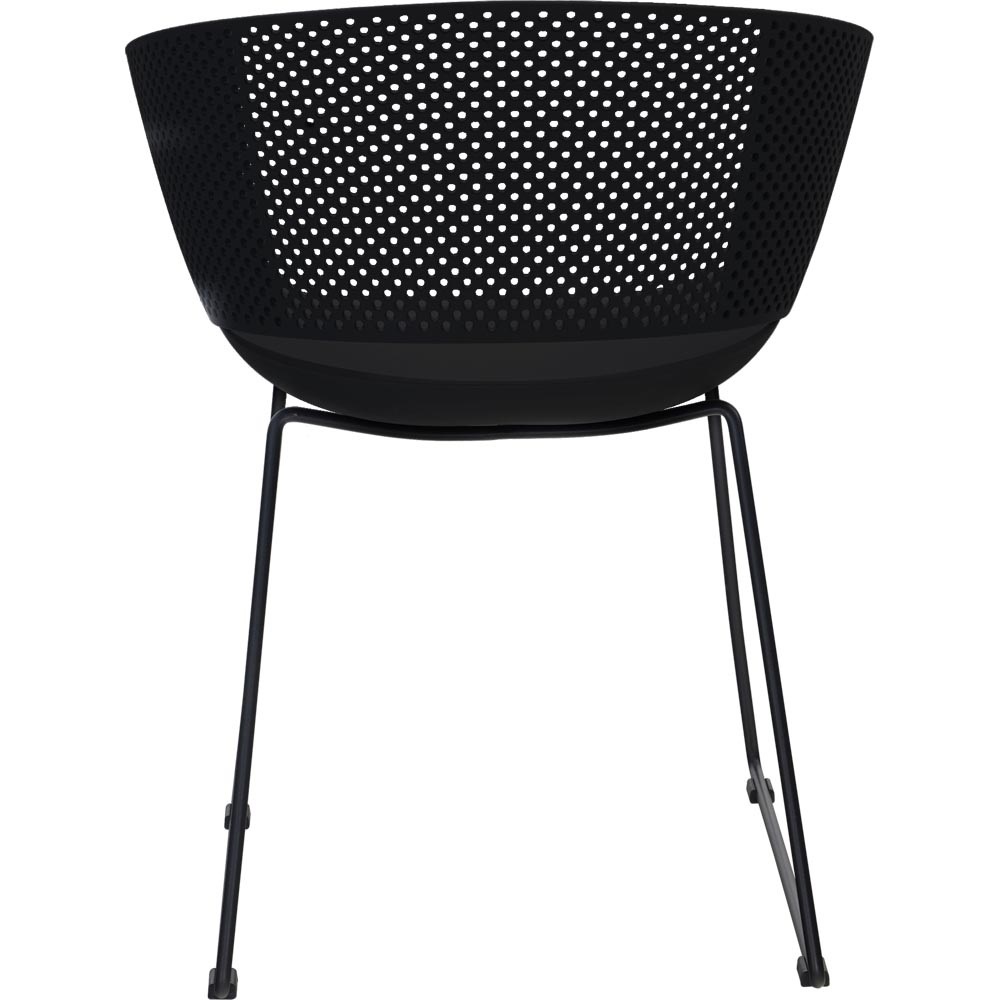 Lesli Living - Bistrostoel Orly - Zwart - 58,5x45,5∕53x79cm - Set van 4