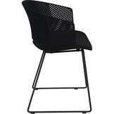 Lesli Living - Bistrostoel Orly - Zwart - 58,5x45,5∕53x79cm - Set van 4